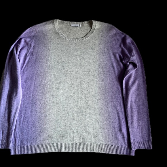 Vince. Vertical Dip Dye Crewneck Sweater - Cloud/Waterlily (NWOT) - Picture 6 of 10